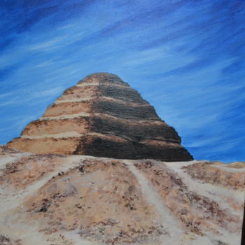 Painting titled ""Pyramide de Sakkar…" by Opale Isis, Original Artwork, Acrylic
