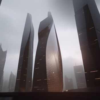 Digital Arts titled "future Skyscraper c…" by C.Moonheart, Original Artwork, AI generated image