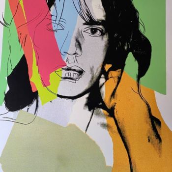 Estampas & grabados titulada "Andy Warhol Mick Ja…" por Chris North, Obra de arte original, Serigrafía