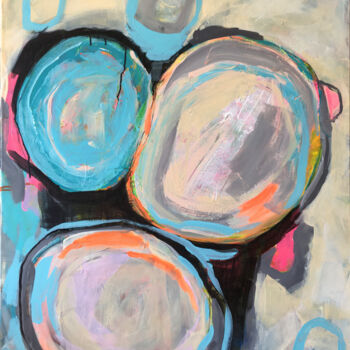 Malerei mit dem Titel "Circles 1" von Christiane Reisert, Original-Kunstwerk, Acryl