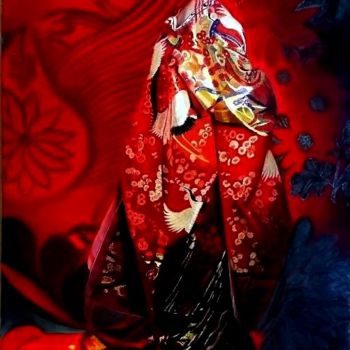 Pittura intitolato "mariee-japonaise-ec…" da Christiane You, Opera d'arte originale, Pastello