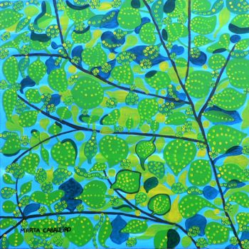 "hojas-50x50-cm-acri…" başlıklı Tablo Marta Cabaleiro Rodríguez tarafından, Orijinal sanat