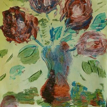 Pintura intitulada "Bouquet" por Cabir, Obras de arte originais