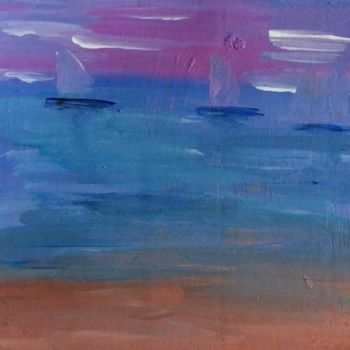 Peinture intitulée "La mer..." par Cabir, Œuvre d'art originale
