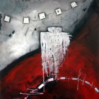 Painting titled "Art Shadow VIII Acr…" by Cäcilia Schlapper, Original Artwork, Acrylic Mounted on Wood Stretcher frame