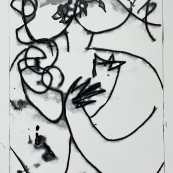 Отпечатки и Гравюры под названием "Lovers (V)" - Cäcilie Von Manal, Подлинное произведение искусства, Монотип