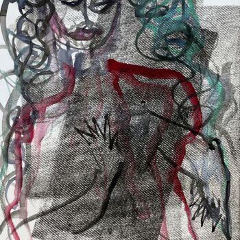 Peinture intitulée "Woman. Life. Freedo…" par Cäcilie Von Manal, Œuvre d'art originale, Aquarelle