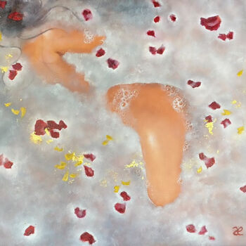 Peinture intitulée "Bathing in Love" par Cæsiliæ, Œuvre d'art originale, Huile