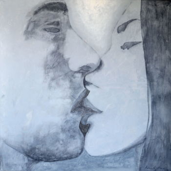 Pintura intitulada "Il bacio cercato" por Vincenzo Caiella, Obras de arte originais, Acrílico