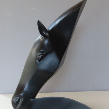Escultura intitulada "CHEVAL DE JANVIER" por Caillavet Sculpteur, Obras de arte originais, Resina