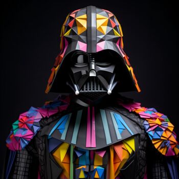 Digitale Kunst mit dem Titel "Colorful Vader" von Calahaan, Original-Kunstwerk, 3D Modellierung