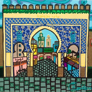 Painting titled "BOUJLOUD,FEZ" by Ruth Calderin, Original Artwork, Acrylic