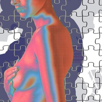 Grafika cyfrowa / sztuka generowana cyfrowo zatytułowany „femme puzzle” autorstwa Lou Calice, Oryginalna praca