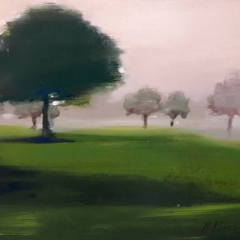 Peinture intitulée "green tree" par Calin Moldovan, Œuvre d'art originale, Acrylique