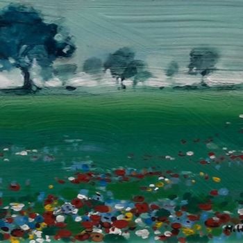 Malerei mit dem Titel "landscape" von Calin Moldovan, Original-Kunstwerk, Acryl