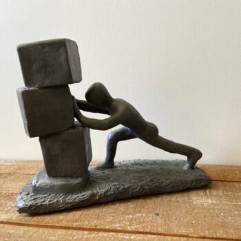 Sculpture titled "TRANSCENDANCE" by Sandrine Bollaert (CALIZ), Original Artwork, Resin