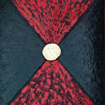 Картина под названием "RED DRAGONFLY" - Sandrine Bollaert (CALIZ), Подлинное произведение искусства, Масло Установлен на Дер…