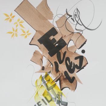 Drawing titled "Éveil" by Calli-Style, Original Artwork