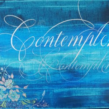 Dibujo titulada "Contempler" por Calli-Style, Obra de arte original, Tinta