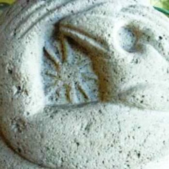 제목이 "Malfini"인 조형물 Flavien Caloc로, 원작, 돌