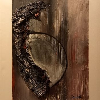 Painting titled "RED DRAGON" by Cam'Art, Original Artwork, Acrylic Mounted on Wood Stretcher frame