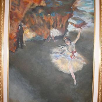 Painting titled "L'étoile ou danseus…" by Ruthy Fevrier Azzopardi, Original Artwork, Oil