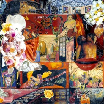 Collages intitulée "AMBROISIE" par Laurence Cambillau, Œuvre d'art originale