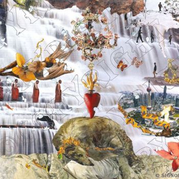 Collages intitolato "PUR INSTANT" da Laurence Cambillau, Opera d'arte originale