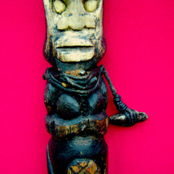 Sculpture intitulée "Voodoo # 10" par Cambrousse, Œuvre d'art originale, Bois