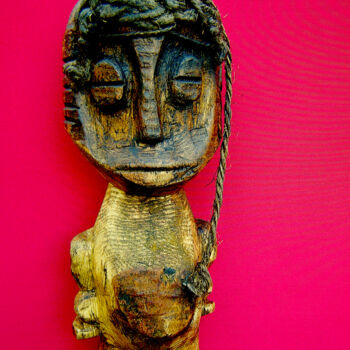 Sculpture intitulée "voodoo # 7" par Cambrousse, Œuvre d'art originale, Bois