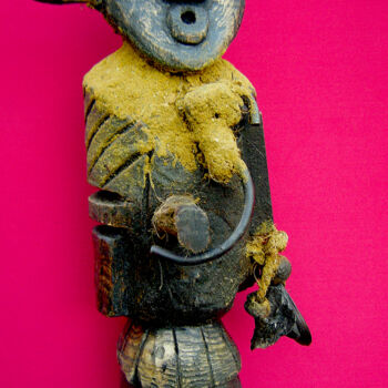 Sculpture titled "voodoo # 3" by Cambrousse, Original Artwork, Wood