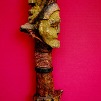 Escultura titulada "voodoo # 2" por Cambrousse, Obra de arte original, Madera