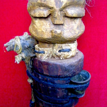 Sculpture intitulée "voodoo # 14" par Cambrousse, Œuvre d'art originale, Bois
