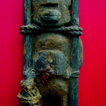 Sculpture intitulée "voodoo # 49" par Cambrousse, Œuvre d'art originale, Bois