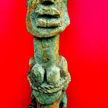 Sculptuur getiteld "voodoo # 45" door Cambrousse, Origineel Kunstwerk, Hout