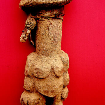 Sculptuur getiteld "voodoo # 41" door Cambrousse, Origineel Kunstwerk, Hout