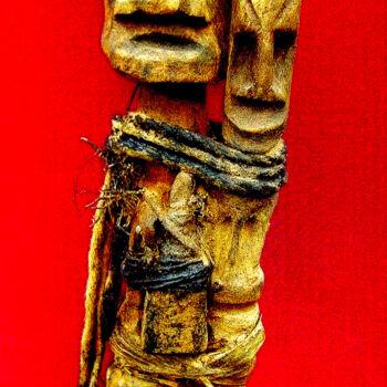 Sculpture titled "voodoo # 60" by Cambrousse, Original Artwork, Wood