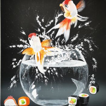 Pittura intitolato "Sushi Time" da Camcle (RP), Opera d'arte originale, Acrilico