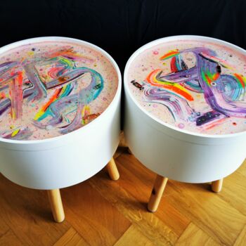 Design titled "TABOURET POP ART" by Camcle (RP), Original Artwork, Furniture