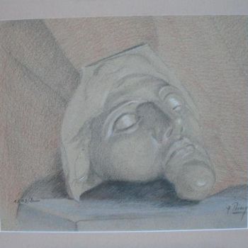 Painting titled "Ange endormi" by Cameleon, Original Artwork