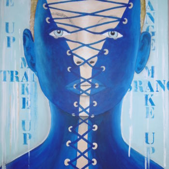 Schilderij getiteld "make-up-strange" door Fabrice Camier, Origineel Kunstwerk, Acryl