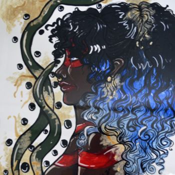 Painting titled "AfroTupi" by Milaht, Original Artwork, Acrylic