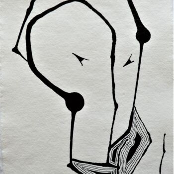 Drawing titled "Extrait 34" by Camille Escudero, Original Artwork, Ink