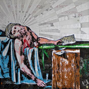 Картина под названием "La Mort de Morrison" - Camille Sohier, Подлинное произведение искусства, Цифровой коллаж Установлен н…