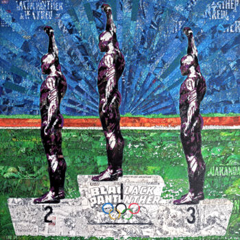 Pittura intitolato "1968" da Camille Sohier, Opera d'arte originale, Collage digitale Montato su Telaio per barella in legno