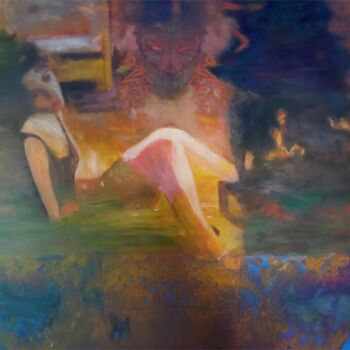 Картина под названием "Melancholia" - Camille Tagini, Подлинное произведение искусства, Масло