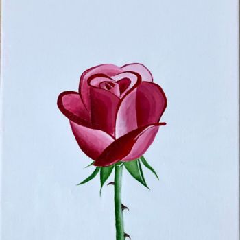 Peinture intitulée "Rose rose" par Camille Veyrat, Œuvre d'art originale, Acrylique