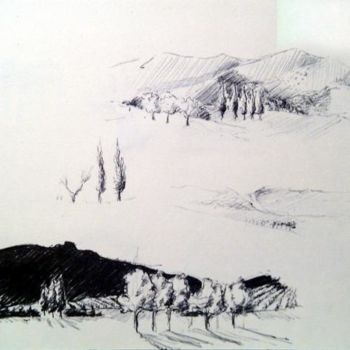 Drawing titled "Croquis_paysage_3.j…" by Camille Magaud, Original Artwork