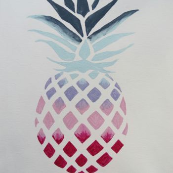 Peinture intitulée "L’Ananas" par Camille Troesch, Œuvre d'art originale, Acrylique