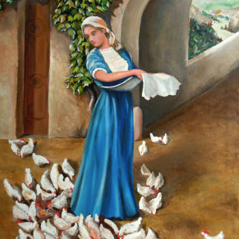 Pittura intitolato "aia    omaggio a E.…" da Cam Brivio, Opera d'arte originale, Altro